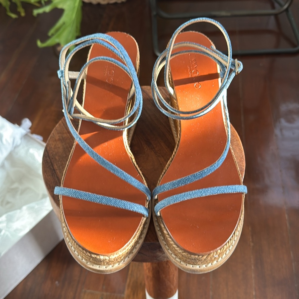 Jimmy Choo Danai 100, color denim, size 41 (US 10).